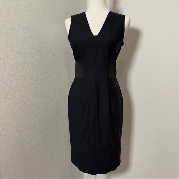 [ANN TAYLOR] DEEP BLUE DRESS W/ ELASTIC DETAILING - Picture 1 of 6